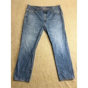 HOWICK Mens Bridgeport Utility Wash Regular Fit Blue Denim Jeans Size 40R